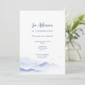 ブルーマウンテン男女兼用ズ誕生日の招待 招待状 (スタンド正面)