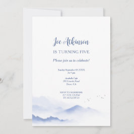 ブルーマウンテン男女兼用ズ誕生日の招待 招待状