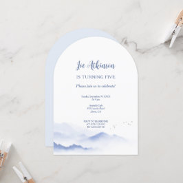 ブルーマウンテン男女兼用ズ誕生日の招待 招待状