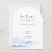 ブルーマウンテン男女兼用ズ誕生日の招待 招待状 (正面)