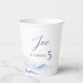 ブルーマウンテン男女兼用ズ誕生日 紙コップ (正面)