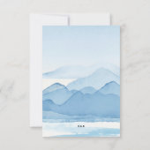 ブルーマウンテン範囲日付の保存 招待状 (裏面)