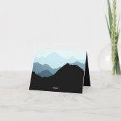 ブルーマウンテン素朴結婚レンジ サンキューカード (裏面)