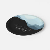 ブルーマウンテン素朴結婚レンジ ペーパープレート (アングル)