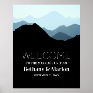 ブルーマウンテン素朴結婚レンジ ポスター