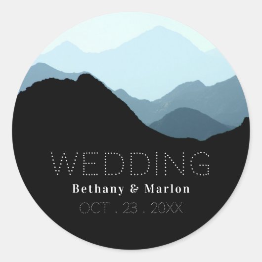ブルーマウンテン素朴結婚レンジ ラウンドシール (正面)