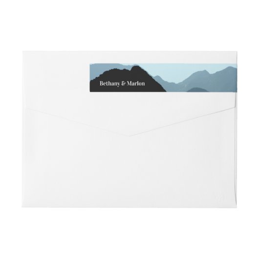 ブルーマウンテン素朴結婚レンジ ラップアラウンドラベル (裏面)