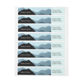 ブルーマウンテン素朴結婚レンジ ラップアラウンドラベル (シート)