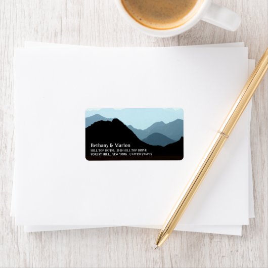 ブルーマウンテン素朴結婚レンジ ラベル (インサイチュ)