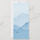 ブルーマウンテン結婚レンジのディナーメニュー 招待状 (裏面)