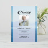 ブルーマウンテン葬儀祈りの言葉カードテンプレート (スタンド正面)