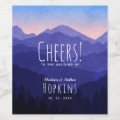 ブルーマウンテン ウェディング ワインラベル (シングルラベル)