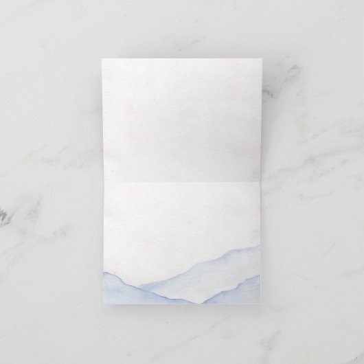 ブルーマウンテン ウォーターカラー ウェディング お礼 サンキューカード (内部)