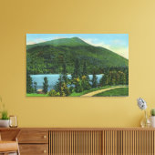 ブルーマウントレイクビューオブザマウンテン キャンバスプリント (インサイチュ (リビング))