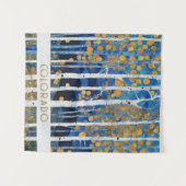 ブルーマウンモダンテン自然ウォール タペストリー (正面(横))