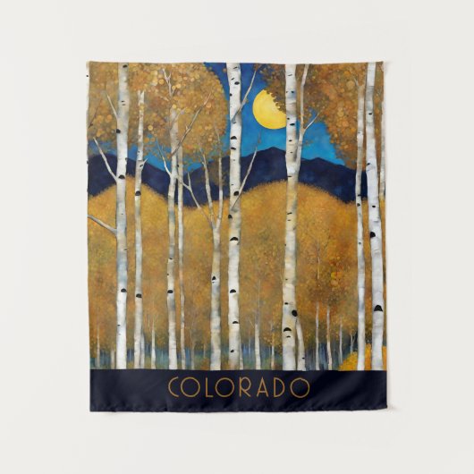 ブルーマウンモダンテン自然ウォール タペストリー (正面)