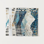 ブルーマウンモダンテン自然ウォール タペストリー (正面(横))