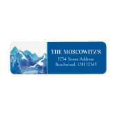 ブルーマウン威厳のあるテンバー（ユダヤ教の）バル・ミツバーアドレス ラベル (正面)