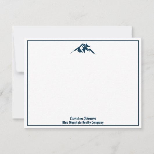 ブルーマウン実在テンエステート会社カスタム不動産仲介業者 ノートカード (正面)