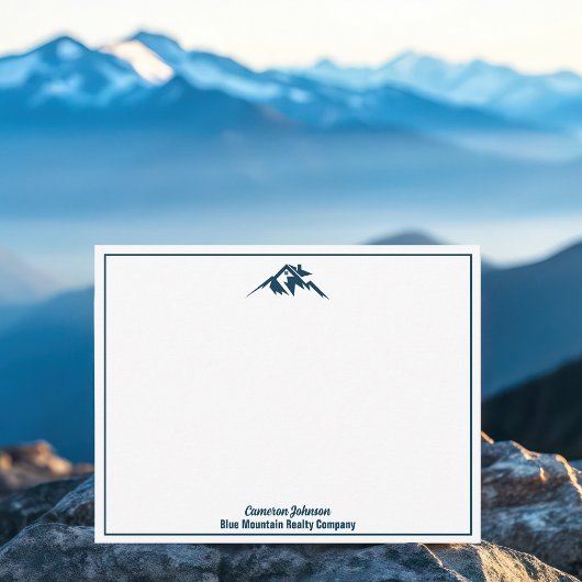 ブルーマウン実在テンエステート会社カスタム不動産仲介業者 ノートカード