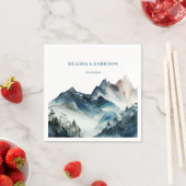 ブルーマウン素朴ズ結婚ーズ スタンダードカクテルナプキン (インサイチュ)