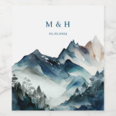 ブルーマウン素朴ズ結婚ーズ ワインラベル (シングルラベル)