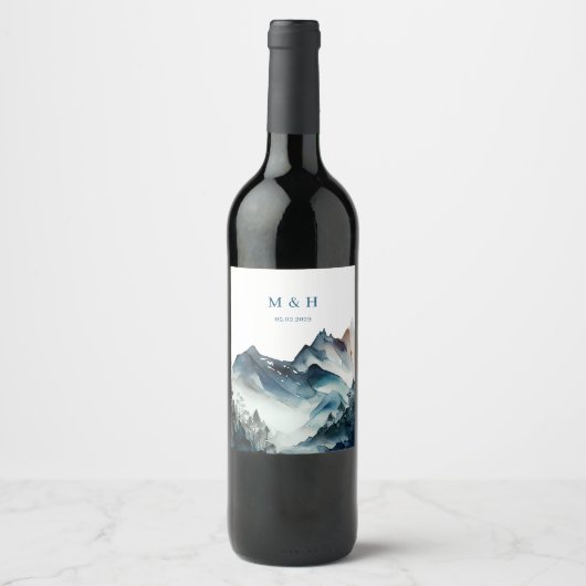 ブルーマウン素朴ズ結婚ーズ ワインラベル (正面)