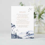 ブルーマウン素朴テンの結婚詳細カード エンクロージャーカード (スタンド正面)