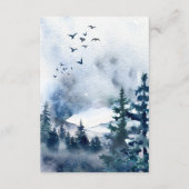 ブルーマウン素朴テンの結婚詳細カード エンクロージャーカード (裏面)