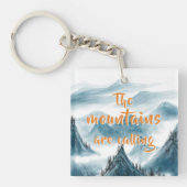 ブルーマウン芸術的ズ絵画自然愛好家 キーホルダー (正面)