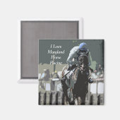 ブルーマグネットの騎手を持つ競走馬無地の。 マグネット (正面/裏面)