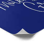 ブルーマザーグルームリザーブシートメモリアル結婚ズ ポスター (角)