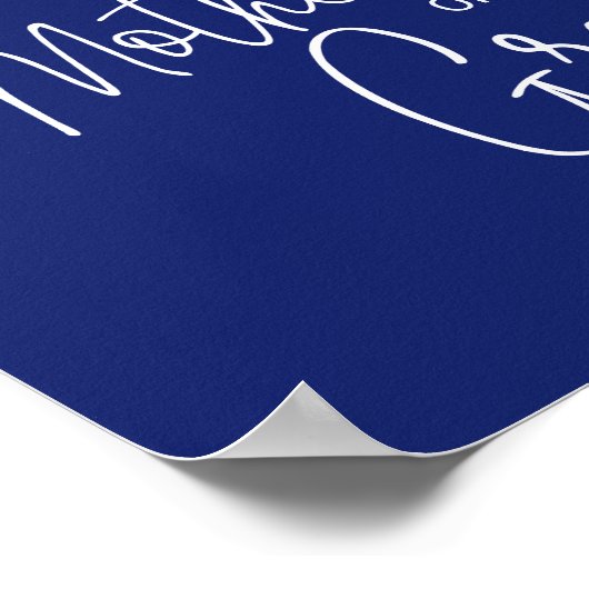 ブルーマザーグルームリザーブシートメモリアル結婚ズ ポスター (角)