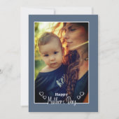 ブルーマザーズデイフォトホリデーズカード サンキューカード (正面)