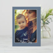 ブルーマザーズデイフォトホリデーズカード サンキューカード (スタンド正面)