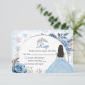 ブルーマジカルクリスマススノーフレークXv Anos RSVPカード (スタンド正面)