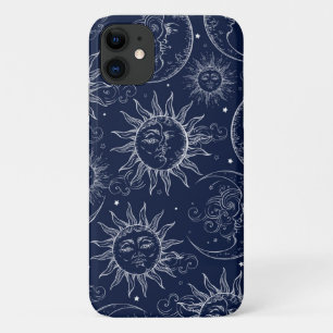 ブルーマジック ヴィンテージ セレスチャル サン ムーン スターズ iPhone 11 ケース
