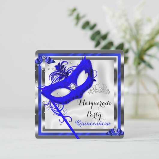 ブルーマスカレードキンセアニェラ15thバースデーパーティー 招待状 (スタンド正面)