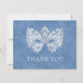 ブルーマスカレードマスクエレガントキンセアニェラ サンキューカード (正面)