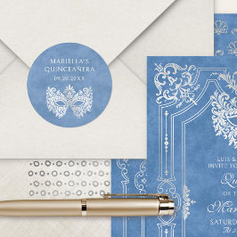 ブルーマスカレードマスクエレガントキンセアニェラ ラウンドシール