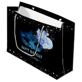 ブルーマスカレード誕生日パーティー ラージペーパーバッグ (正面アングル)