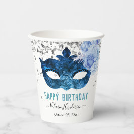 ブルーマスカレード誕生日パーティー 紙コップ