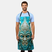 ブルーマスクエプロン エプロン (着用した状態)