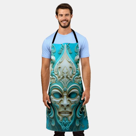 ブルーマスクエプロン エプロン (着用した状態)