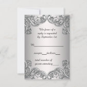 ブルーマスク王室のマスカレードパーティーRSVP 出欠カード (裏面)