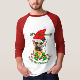ブルーマスティフのクリスマスギフト Tシャツ