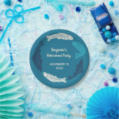 ブルーマスパーソナライズされたフィッシュリタイアメントパーティー ペーパープレート (パーティー)