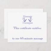 ブルーマッサージハンズギフト券 (正面/裏面)