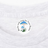 ブルーマッシュルームのアイアンオンラベルによる愛で作られる ラベル (貼付)