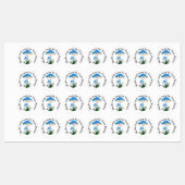 ブルーマッシュルームのアイアンオンラベルによる愛で作られる ラベル (シート)